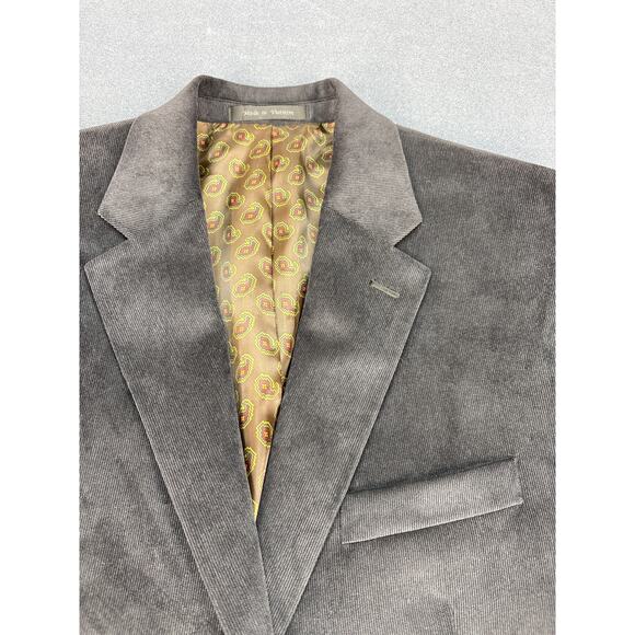 Chaps Classic-Fit Corduroy Stretch Sport Coat (Dark Gray, 42 Regular) Paisley - Picture 2 of 10